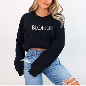 BLONDE Crewneck Sweatshirt - Black
